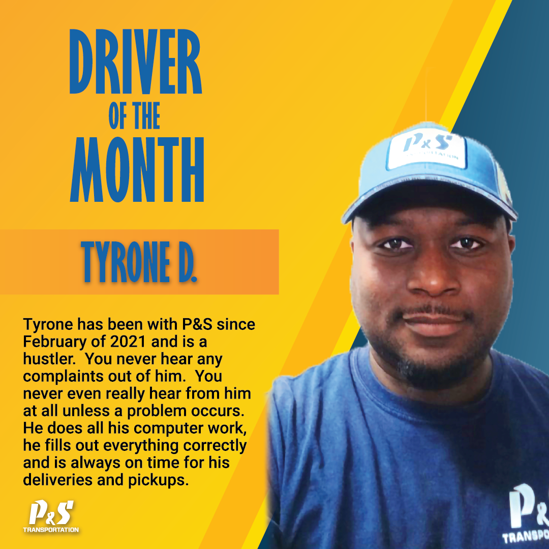January 2023 Driver of the Month P&S Transportation